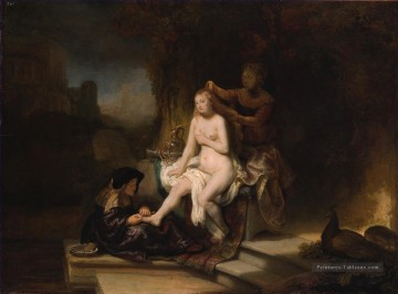La toilette de Bathsheba Rembrandt Peinture à l'huile